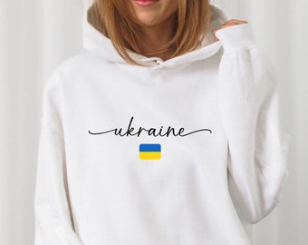 Ukraine Hoodie, Ukraine Flag Outfit, Unisex Hooded Sweater, Soft Pullover, Cute Ukraine Clothes, Ukraine Apparel, Ukraine Jumper