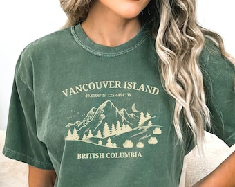Vancouver Island Tee, Comfort Colors®, Vancouver Island TShirt, Vancouver Island BC, Vancouver Island Gift, British Columbia Shirt