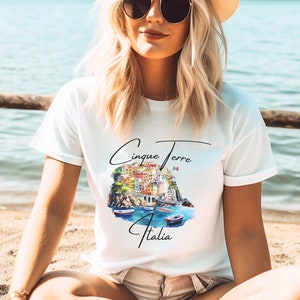 Cinque Terre Shirt, Cinque Terre  TShirt, Unisex Soft T-Shirt, Cinque Terre Gift, Italy Clothes, Italia Outfit, Italy Vacation Gift