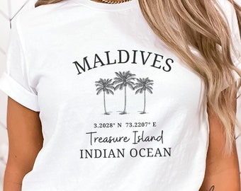 Maldives Shirt, Maldives Honeymoon TShirt, Maldives T-Shirt, Softstyle Tee, Maldives Vacation Gift, Maldives Travel, Maldives Tee, Beach Top