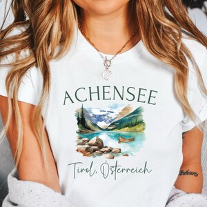 Achensee Shirt, Achensee Austria TShirt, Lake Achen, Tyrol Souvenir, Tirol Austria Travel, Unisex Softstyle Tee, Austrian Mountain Lakes