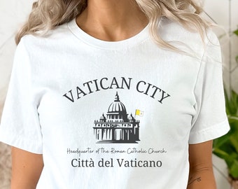 Vatican City Shirt, Rome Trip, Softstyle Tee, Cute Rome Crewneck, Vatican Gift, Vatican TShirt, Vatican Souvenir, Città del Vaticano