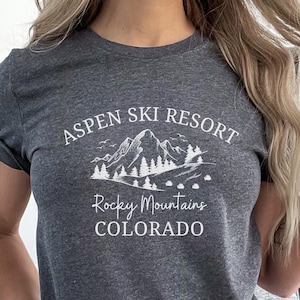 Aspen Shirt, Aspen Ski Trip TShirt, Aspen Colorado T-Shirt, Aspen CO Gift, Unisex Softstyle Tee, Aspen Crewneck, Ski Resort Vacation