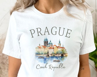 Prague TShirt, Czechia TShirt, Prague Gift, Prague Crewneck, Unisex Soft Tee, Prague Souvenir, Prague Travel, Czech Republic T-Shirt