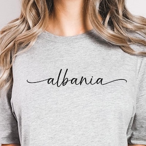 Albania Shirt, Unisex Softstyle Tee, Albania T-Shirt, Minimalistic TShirt, Albania Gift, Albania Vacation, Albania Clothes