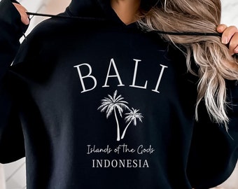Cute Bali Hoodie, Bali Sweatshirt, Unisex Hooded Sweater, Soft Bali Pullover, Bali Indonesia Travel, Bali Trip, Bali Clothes, Bali Vacation