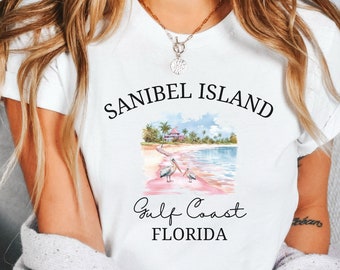 Sanibel Island Shirt, Florida Beach TShirt, Unisex Softstyle Tee, Florida Vacation, Sanibel Florida Gift, Sanibel Island FL Trip