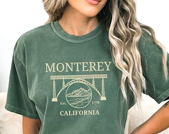 Monterey TShirt, Comfort Colors® Tee, Monterey Bridge, California Crewneck, Monterey Gift, Highway 1 RoadTrip, Monterey CA Shirt
