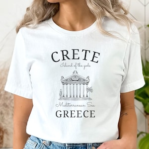 Crete Shirt, Greek Island TShirt, Unisex Softstyle Tee, Ancient Greek, Crete T-Shirt, Crete Gift, Crete Greece Souvenir, Greece Vacation