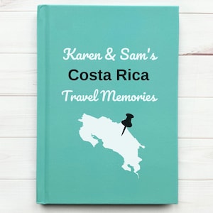 Costa Rica Travel Journal, Personalized Costa Rica Trip Planner, Notebook with Name, Custom Costa Rica Vacation Diary, Pura Vida