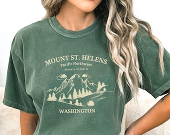 Mount St Helens Shirt, Comfort Colors® Tee, Mt St Helens TShirt, Pacific Northwest Crewneck, Washington State T-Shirt, Hike Camping Outfit