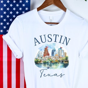 Austin Skyline Shirt, Austin TX TShirt, Austin Clothing, Austin Gift, Austin Trip, Austin Apparel, Texas State Tee, Austin Crewneck