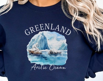 Greenland Sweater, Greenland Cruise, Polar Bear, Greenland Travel, Unisex Greenland Sweatshirt, Greenland Souvenir, Greenland Gift
