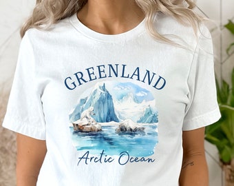 Greenland Shirt, Greenland Cruise, Polar Bear, Greenland Travel, Unisex Soft Tee, Greenland Souvenir, Greenland TShirt, Greenland Gift