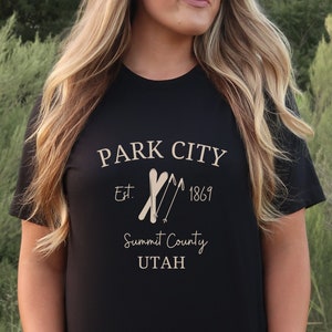 Park City Utah Ski Shirt, Telluride TShirt, Unisex Tee, Park City Skiing Gift, Park City Trip Outfit, Utah Ski Resort Vacation