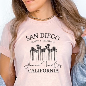 San Diego Shirt, San Diego Trip TShirt, California Tee, Cute Cali Crewneck , San Diego Beach T-Shirt ,Oversized Clothes For Women