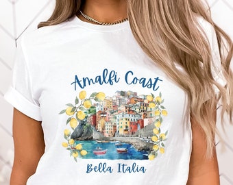 Amalfi TShirt, Amalfi Lemon T-Shirt, Ultra Soft Tee, Italian Trip Clothes, Cute Southern Italy Outfit, Amalfi Vacation Gift, Amalfi Crewneck