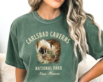 Carlsbad Caverns New Mexico Tee, Comfort Colors® Shirt, Carlsbad Caverns NP TShirt, Retro National Park Apparel, New Mexico Road Trip