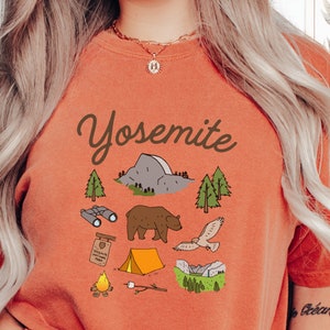Yosemite Shirt, Comfort Colors® Tee, Yosemite Park TShirt, Yosemite Crewneck, Go West, Yosemite NP, Hippie Boho, Hike Camping Outfit