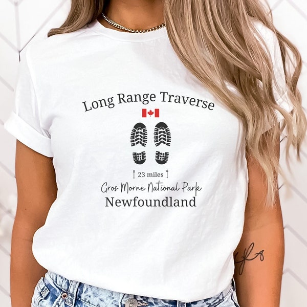 Long Range Traverse Shirt, Newfoundland Canada Hike T-Shirt, Unisex Softstyle Tee, Gros Morne National Park Gift, Long Range TShirt