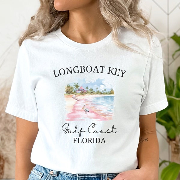 Longboat Key Shirt, Florida Beach TShirt, Unisex Softstyle Tee, Florida Vacation, Longboat Florida Gift, Longboat Key FL Trip