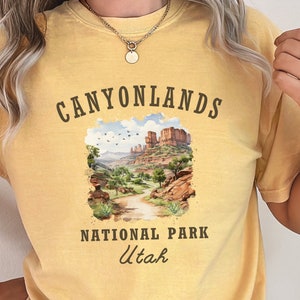 Canyonlands National Park Shirt, Comfort Colors®, Canyonlands  Gift, Camping, Hiking, Utah Trip, Utah Vacation, Retro National Park Tee