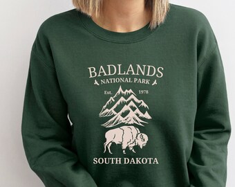 Badlands National Park Sweatshirt, Soft Badlands Sweater, Unisex South Dakota Pullover, Graphic Outdoor Crewneck, Badlands NP Hoodie