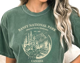 Banff National Park Shirt, Comfort Colors® Tee, Banff NP TShirt, Banff Crewneck, Canadian Rockies Gift, Banff TShirt, Canada Tripm Banff Tee
