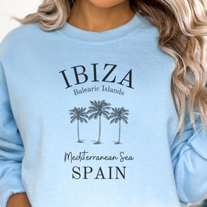 Ibiza Sweatshirt, Unisex Ibiza Sweater, Ibiza Clothes, Ibiza Travel, Ibiza Gift, Ibiza Crewneck, Ibiza Vacation, Ibiza Island