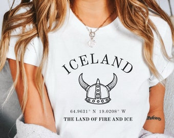 Iceland TShirt, Unisex Softstyle Tee, Viking T-Shirt, Land of Fire and Ice, Iceland Clothes, Iceland Crewneck, Icelander Gift
