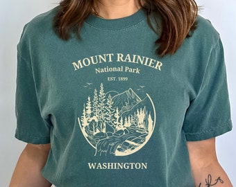 Mount Rainier National Park Shirt, Comfort Colors® Tee, Mount Rainier NP TShirt, Pacific Northwest Crewneck, Washington State T-Shirt