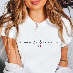 Calabria Shirt, Minimalistic Calabria T-Shirt, Calabria Italia TShirt, Unisex Tee, Calabria Italy Travel Gift, South Italy Vacation Souvenir