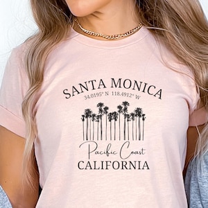 Santa Monica Shirt, Santa Monica Trip TShirt, Cali Tee, Palm Tee, Santa Monica Pier Gift, Cute Santa Monica Crewneck, Santa Monica T-Shirt