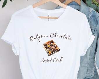 Belgian Chocolate Shirt, Unisex Softstyle Tee, Chocolate TShirt, Gift for Belgian, Belgian Clothes, Chocolates T-Shirt, Chocolate Lover