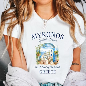 Mykonos TShirt, Mykonos Greece Shirt, Unisex T-Shirt, Mykonos Island Gift, Mykonos Trip Tee, Mykonos Travel Outfit, Greece Island Hopping