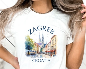 Zagreb Shirt, Unisex Soft Zabgreb T-Shirt, Croatia TShirt, Zagreb Tee, Zagreb Gift, Croatia Crewneck, Croatia Clothes, Croatia Travel