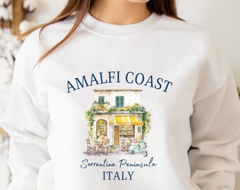 Amalfi Italy Sweater, Amalfi Coast Sweatshirt, Unisex Pullover, Amalfi Crewneck, Italy Vacation Gift, Amalfi Clothes, Amalfi Coast Apparel