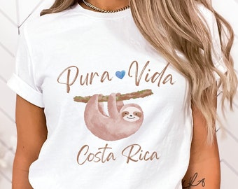 Pura Vida Shirt • Sloth Shirt • Sloth T-Shirt • Gift for Tica • Costa Rica Shirt • Gift for Ticos • Puravida Shirt • Puravida TShirt