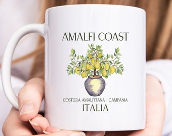 Amalfi Coast Lemons Mug, Amalfi Italy, Lemon Tree, Europe Vacation, Amalfi Travel Souvenir, Italia Mug, Cute Italian Coffee Mug