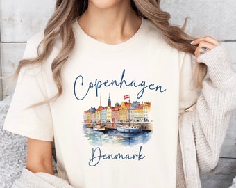 Copenhagen TShirt, Unisex Copenhagen Shirt, Copenhagen Gift, Denmark Travel, Denmark Vacation, Copenhagen Souvenir, Copenhagen Clothes