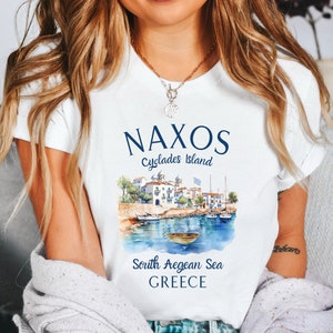 Naxos TShirt, Naxos Greece Shirt, Unisex Soft T-Shirt, Naxos Island Gift, Naxos Trip Tee, Naxos Travel Outfit, Greece Island Hopping