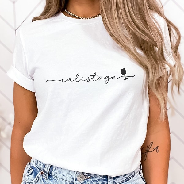 Calistoga Shirt, Softstyle Tee, Minimalistic Wine TShirt, Napa Valley T-Shirt, Napa Gift, Calistoga Travel, Wine Taste Trip, Calistoga Gift