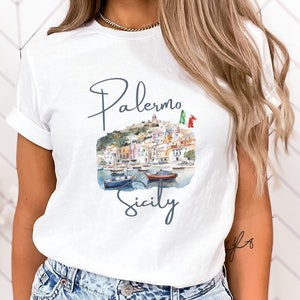 Palermo Sicily Shirt, Sicilia TShirt, Palermo Trip Tee, Cute Sicily T-Shirt, Italy Trip Clothes, Sicily Gift, Italian Vacation Outfit