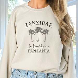Zanzibar Sweatshirt, Unisex Zanzibar Sweater, Tanzania Vacation, Zanzibar Travel, Zanzibar Gift, Zanzibar Honeymoon, Zanzibar Souvenir