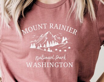 Mount Rainier Washington Shirt, Mt Rainier NP TShirt, Mount Rainier Trip T-Shirt, Mount Rainier National Park Gift, Unisex Softstyle Tee