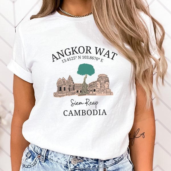 Angkor Wat Shirt • Graphic Tee • Siem Reap Cambodia TShirt • Unisex Softstyle T-Shirt • Cambodia Travel Gift • Cambodia Souvenir