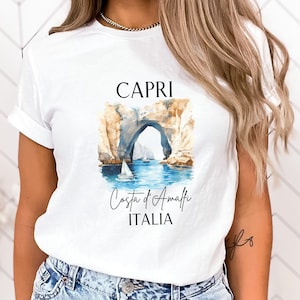 Capri Shirt, Capri Italy Trip TShirt, Softstyle Tee, Italy Vacation Souvenir T Shirt, Cute Capri Island T-Shirt, Capri Blue Grotto Gift