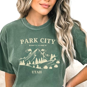 Park City Utah Shirt, Park City Comfort Colors®, Park City Gift, Utah Ski Trip, Retro Tee, Utah Vacay, Park City Souvenir, Skiing in Utah