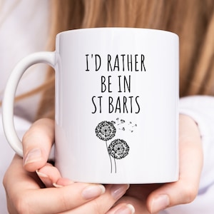 St Barts Mug, I&#39;d Rather Be In St Barts Coffee Mug, St Barts Trip, St Barts Travel, Caribbean Vacation, WFH Gift Idea, Funny Coffee Cup
