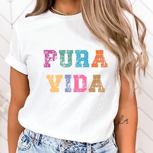 Pura Vida Shirt, Costa Rica TShirt, Unisex Costa Rica Clothes, T-Shirt for Tica Tico, Costa Rican Tee, Costa Rica Vacation Outfit